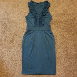 Gorgeous Teal Blue DRESS sleeveless pencil skirt